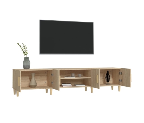 Mueble para TV madera contrachapada roble Sonoma 180x31,5x40 cm