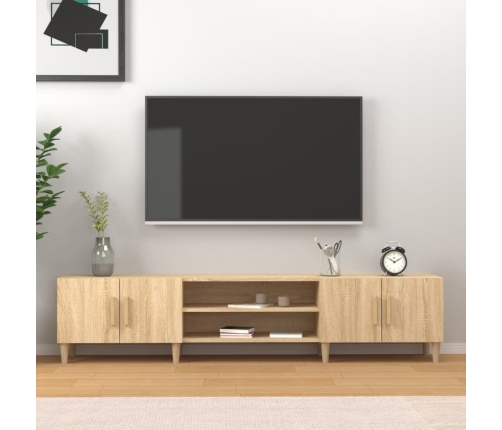 Mueble para TV madera contrachapada roble Sonoma 180x31,5x40 cm