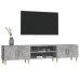 Mueble de TV madera contrachapada gris hormigón 180x31,5x40 cm