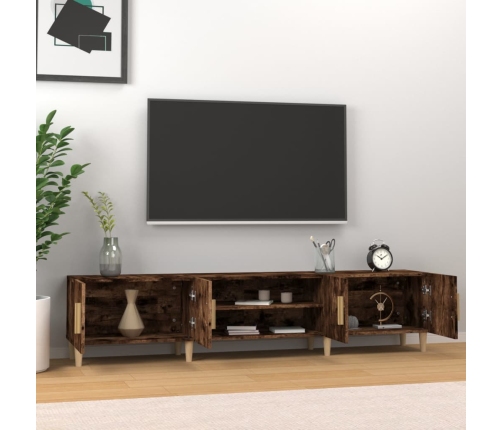 Mueble para TV madera contrachapada roble ahumado 180x31,5x40cm