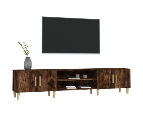 Mueble para TV madera contrachapada roble ahumado 180x31,5x40cm