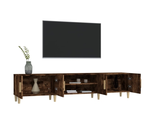 Mueble para TV madera contrachapada roble ahumado 180x31,5x40cm