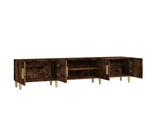 Mueble para TV madera contrachapada roble ahumado 180x31,5x40cm