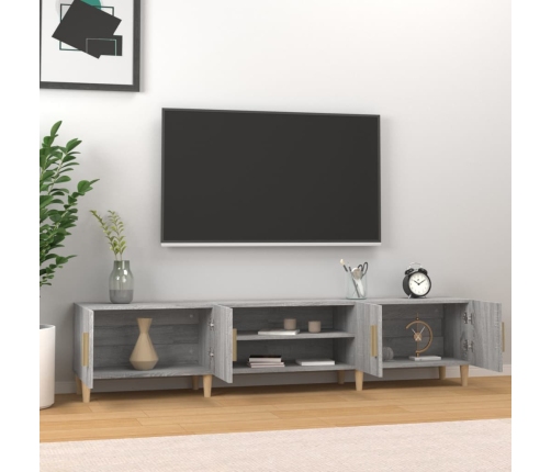 Mueble para TV madera contrachapada gris Sonoma 180x31,5x40 cm