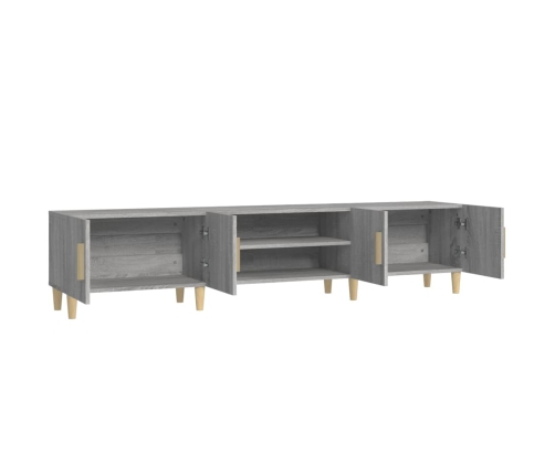 Mueble para TV madera contrachapada gris Sonoma 180x31,5x40 cm