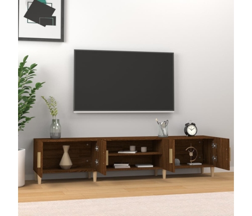 Mueble para TV madera contrachapada roble marrón 180x31,5x40 cm