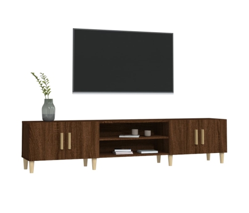 Mueble para TV madera contrachapada roble marrón 180x31,5x40 cm