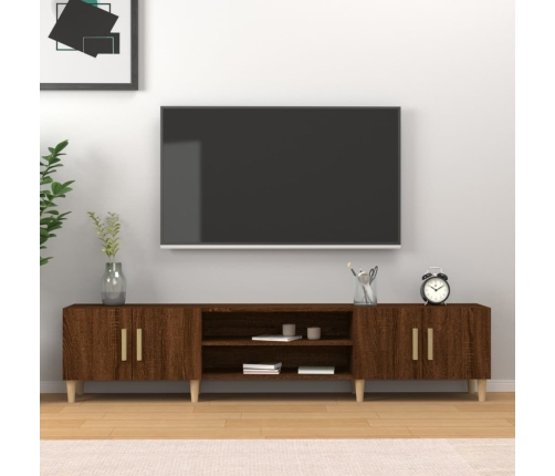 Mueble para TV madera contrachapada roble marrón 180x31,5x40 cm