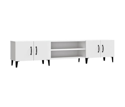 vidaXL Mueble para TV madera contrachapada blanco 180x31,5x40 cm