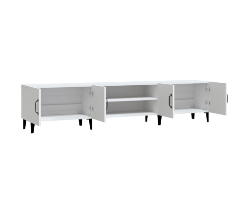 vidaXL Mueble para TV madera contrachapada blanco 180x31,5x40 cm