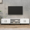 Mueble para TV madera contrachapada blanco 180x31,5x40 cm