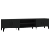 Mueble de TV madera contrachapada negro 180x31,5x40 cm