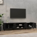 Mueble de TV madera contrachapada negro 180x31,5x40 cm