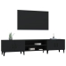 Mueble de TV madera contrachapada negro 180x31,5x40 cm