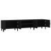 Mueble de TV madera contrachapada negro 180x31,5x40 cm