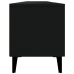 Mueble de TV madera contrachapada negro 180x31,5x40 cm