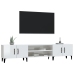 Mueble de TV madera contrachapada blanco brillo 180x31,5x40 cm