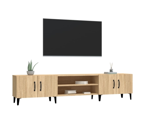 Mueble para TV madera contrachapada roble Sonoma 180x31,5x40 cm