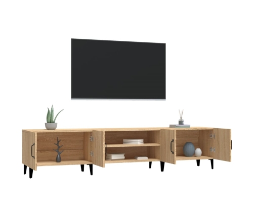 Mueble para TV madera contrachapada roble Sonoma 180x31,5x40 cm