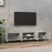 Mueble de TV madera contrachapada gris hormigón 180x31,5x40 cm