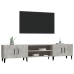 Mueble de TV madera contrachapada gris hormigón 180x31,5x40 cm