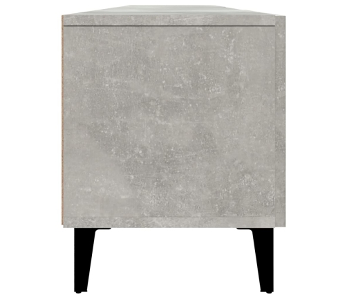 Mueble de TV madera contrachapada gris hormigón 180x31,5x40 cm