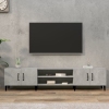 Mueble de TV madera contrachapada gris hormigón 180x31,5x40 cm