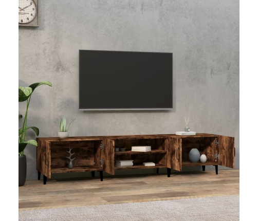 Mueble para TV madera contrachapada roble ahumado 180x31,5x40cm