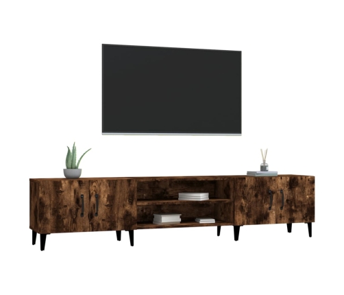 Mueble para TV madera contrachapada roble ahumado 180x31,5x40cm