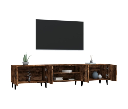 Mueble para TV madera contrachapada roble ahumado 180x31,5x40cm