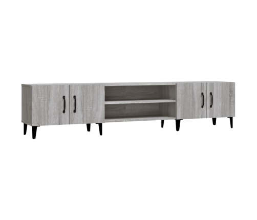 vidaXL Mueble para TV madera contrachapada gris Sonoma 180x31,5x40 cm