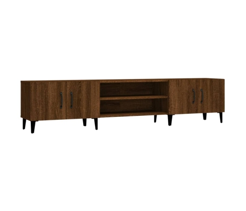 Mueble para TV madera contrachapada marrón roble 180x31,5x40 cm