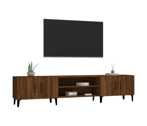 Mueble para TV madera contrachapada marrón roble 180x31,5x40 cm