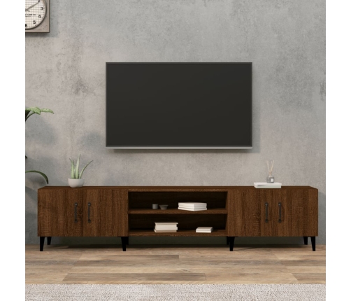 Mueble para TV madera contrachapada marrón roble 180x31,5x40 cm