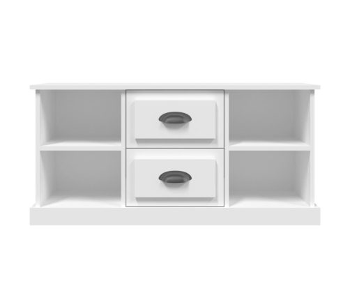 vidaXL Mueble para TV madera contrachapada blanco 99,5x35,5x48 cm