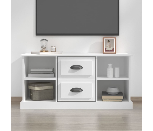 vidaXL Mueble para TV madera contrachapada blanco 99,5x35,5x48 cm