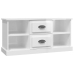 Mueble de TV madera contrachapada blanco brillo 99,5x35,5x48 cm