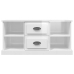 Mueble de TV madera contrachapada blanco brillo 99,5x35,5x48 cm