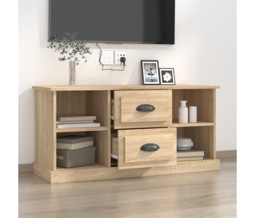 Mueble para TV madera contrachapada roble Sonoma 99,5x35,5x48cm