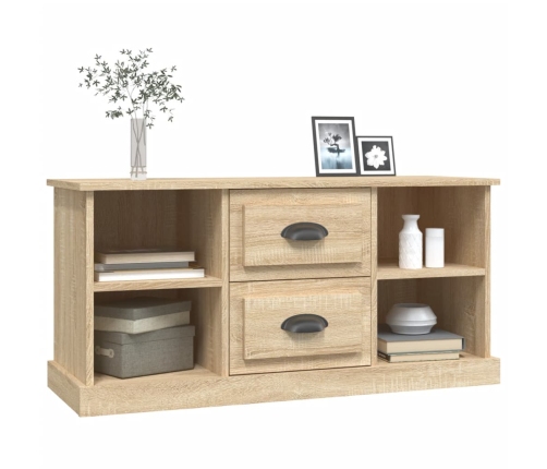 Mueble para TV madera contrachapada roble Sonoma 99,5x35,5x48cm