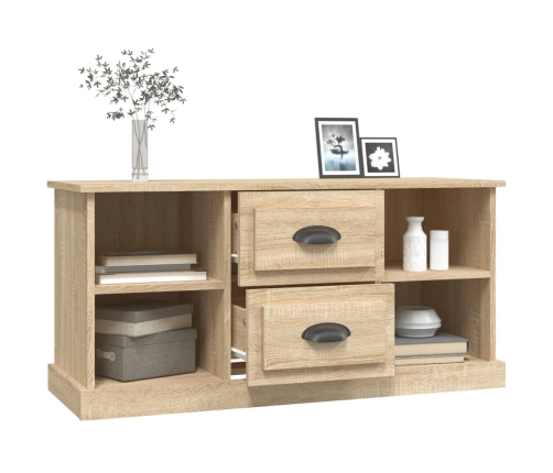 Mueble para TV madera contrachapada roble Sonoma 99,5x35,5x48cm