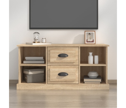 Mueble para TV madera contrachapada roble Sonoma 99,5x35,5x48cm