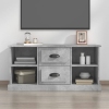 Mueble de TV madera contrachapada gris hormigón 99,5x35,5x48 cm