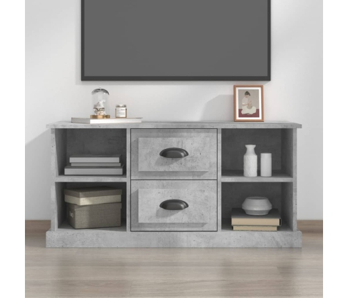 Mueble de TV madera contrachapada gris hormigón 99,5x35,5x48 cm