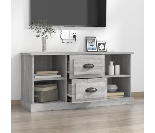 vidaXL Mueble para TV madera contrachapada gris Sonoma 99,5x35,5x48 cm