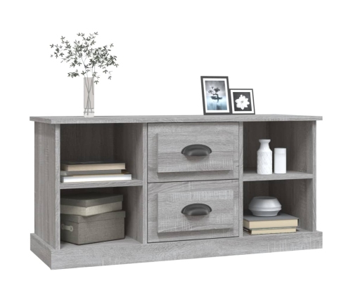 vidaXL Mueble para TV madera contrachapada gris Sonoma 99,5x35,5x48 cm