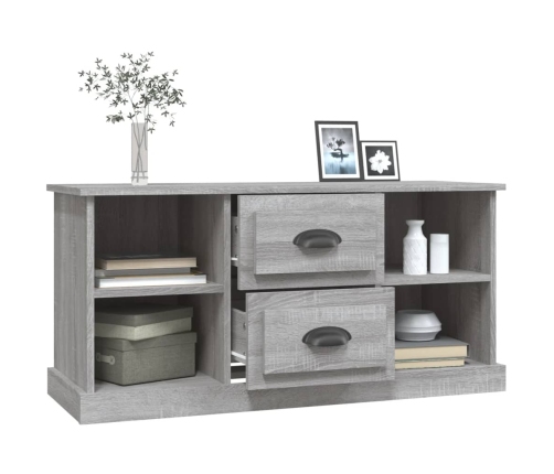 Mueble para TV madera contrachapada gris Sonoma 99,5x35,5x48 cm