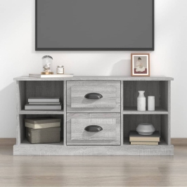 Mueble para TV madera contrachapada gris Sonoma 99,5x35,5x48 cm