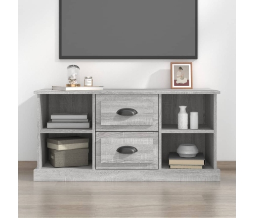 vidaXL Mueble para TV madera contrachapada gris Sonoma 99,5x35,5x48 cm