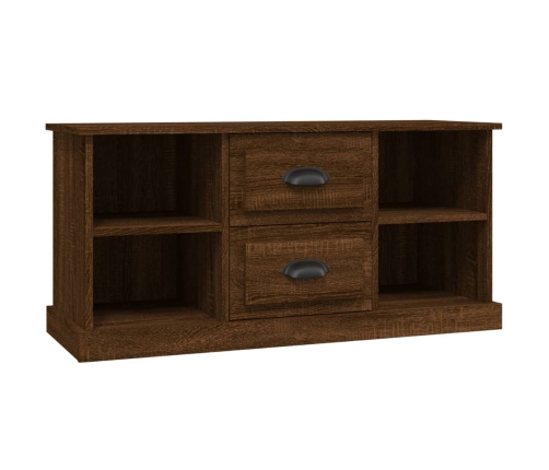 Mueble de TV madera contrachapada marrón roble 99,5x35,5x48 cm